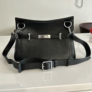 100% leather black bag